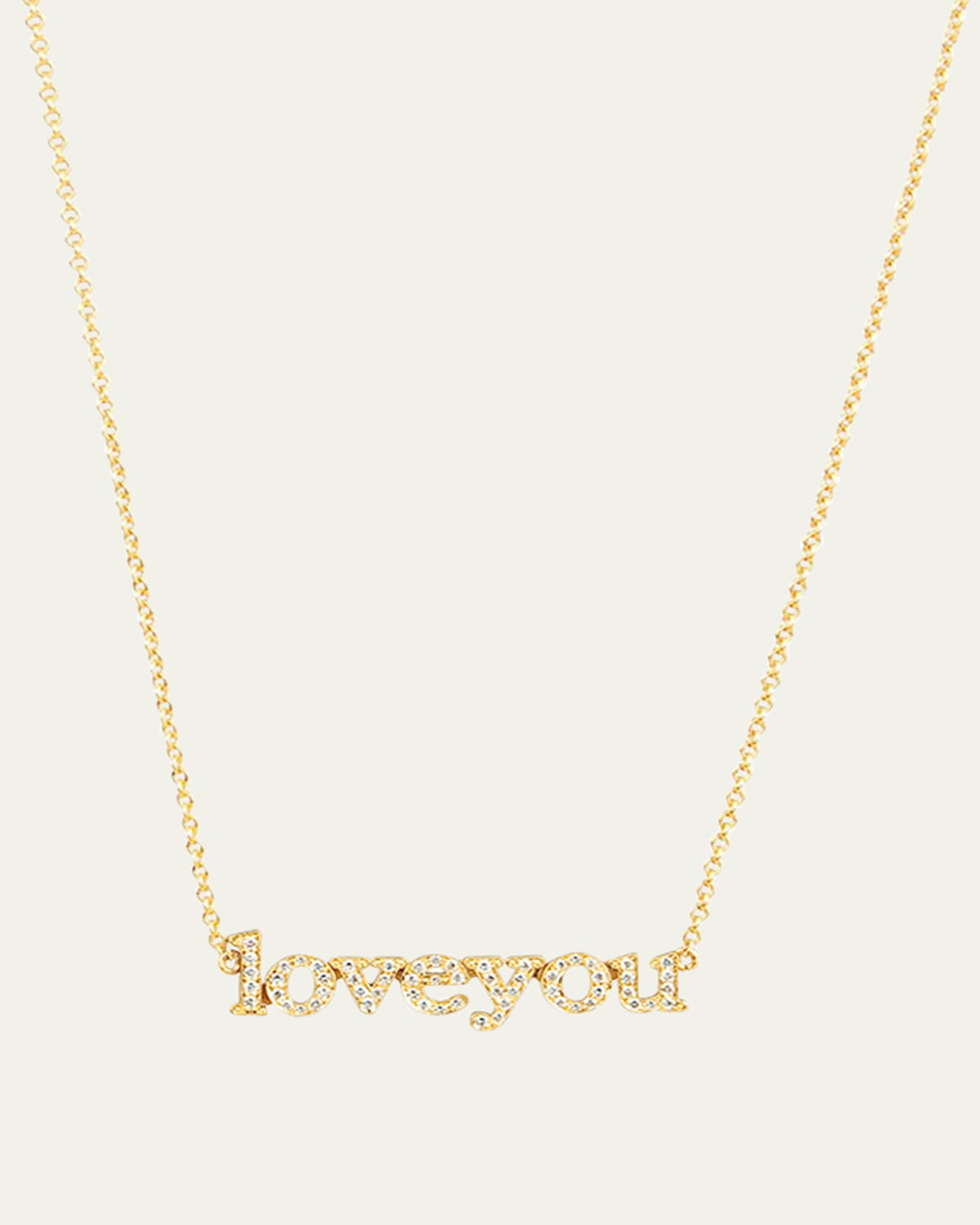 18k Diamond Love You Necklace