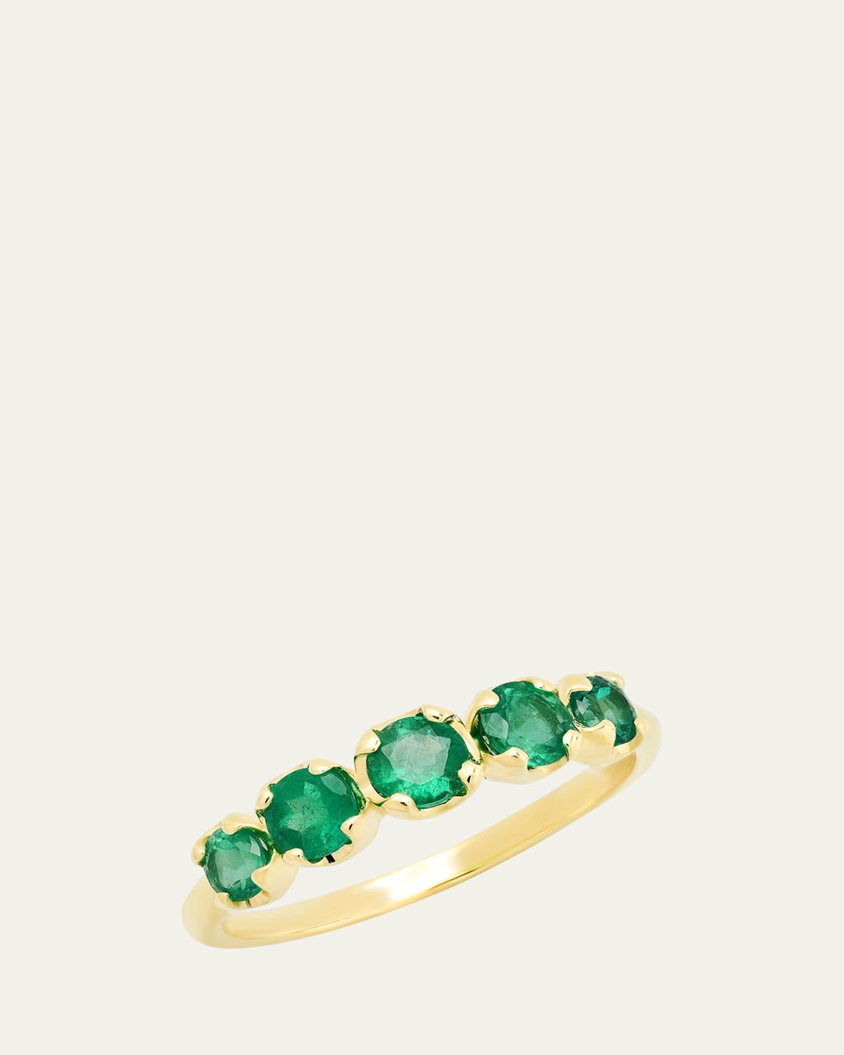 Jennifer Meyer 18k Graduated Emerald Ring