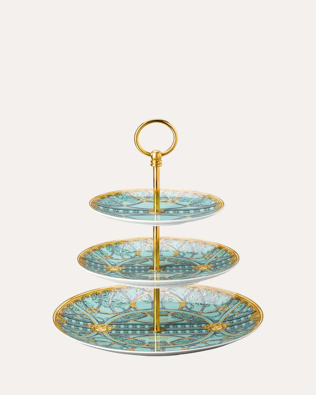 Versace Scalla Palazzo Verde 3-tier Stand In Green