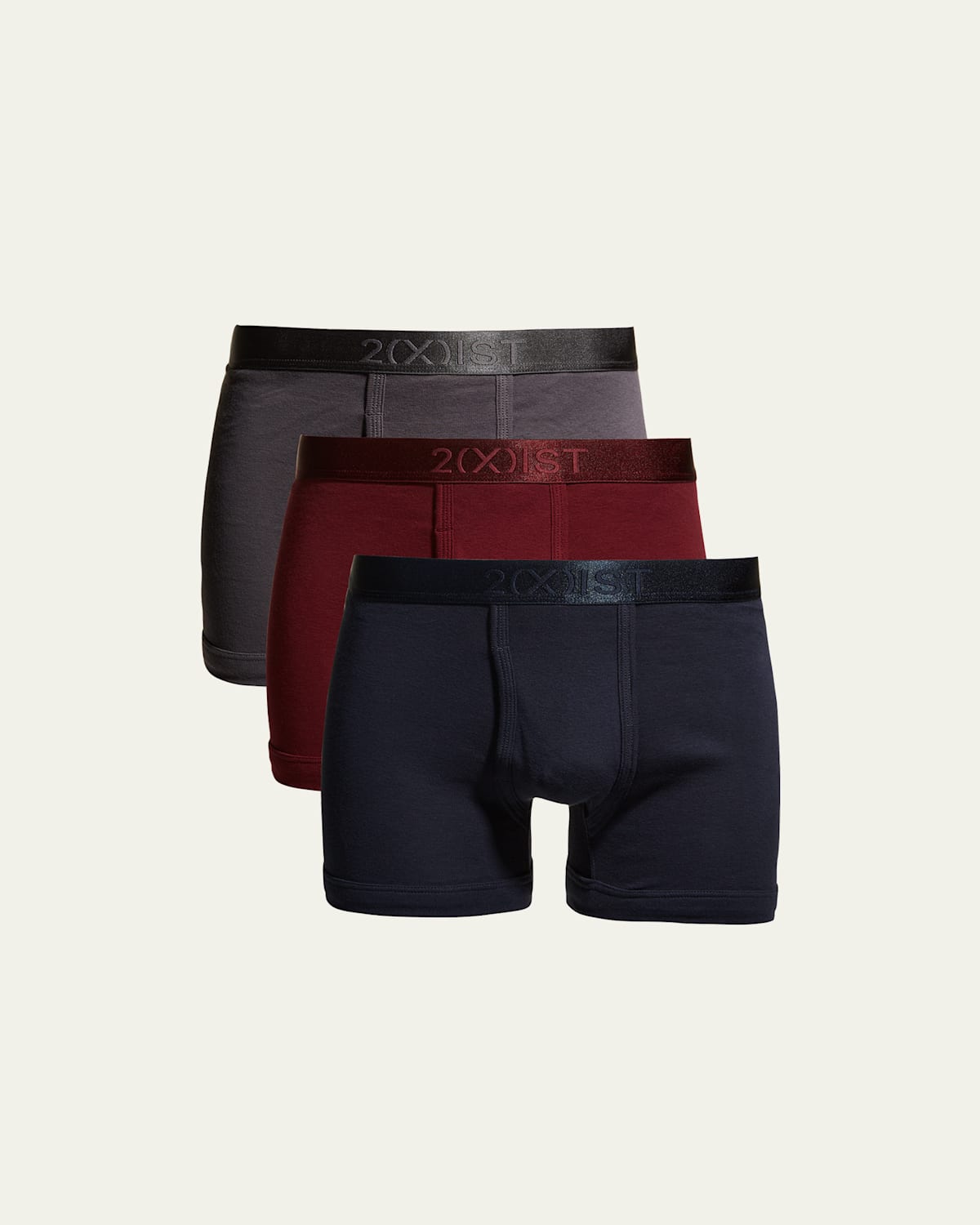 2(x)ist Men's 3-pack Pima Cotton Boxer Briefs In Multi