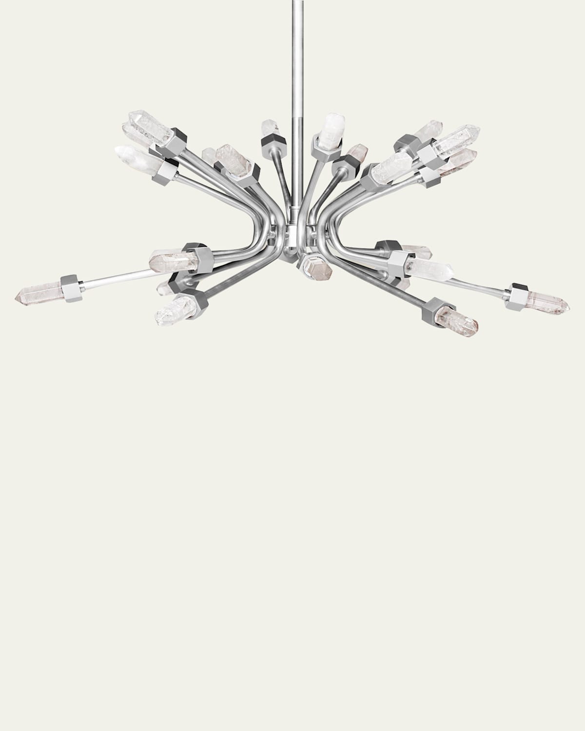 Emporium Home For William D Scott Quartz Burst Chandelier In Satin Nickel