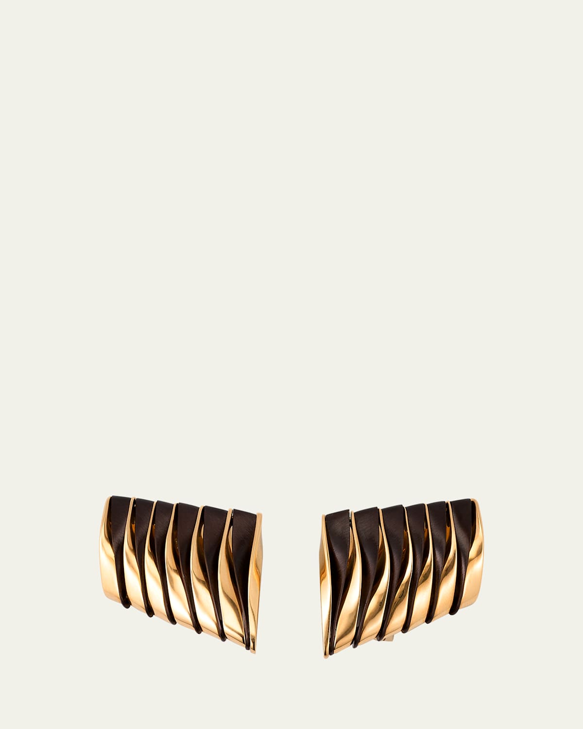 Coucher De Sole 18k Pink Gold Brown Bronze Earrings