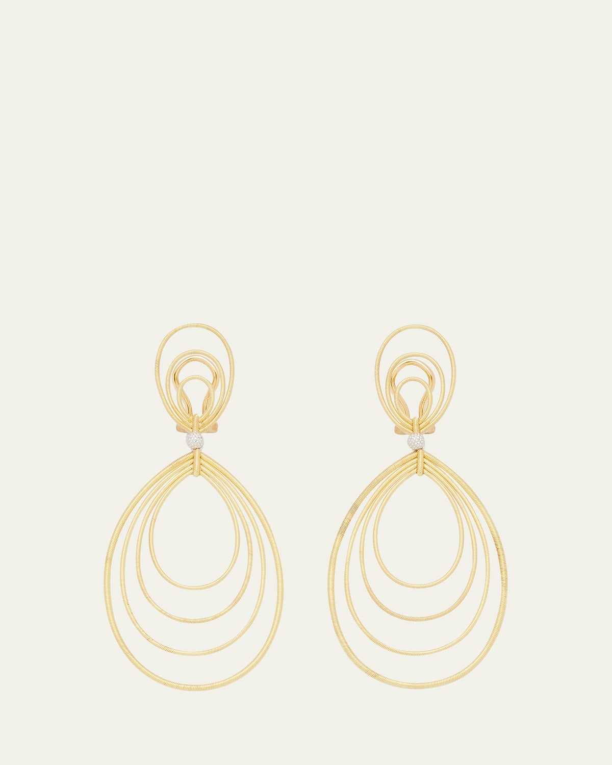 Hawaii Waikiki 18k Gold Teardrop Pendant Earrings
