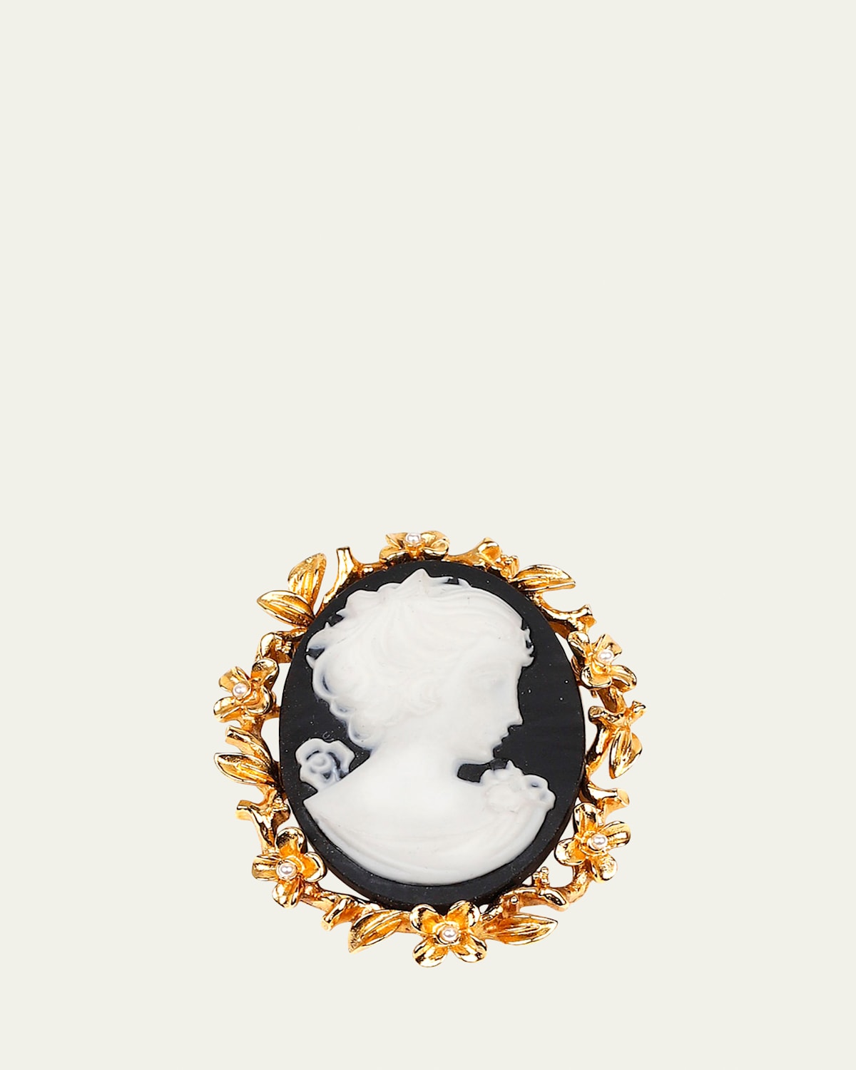 Ben-Amun Cameo Gold Pin | Thumbnail 4