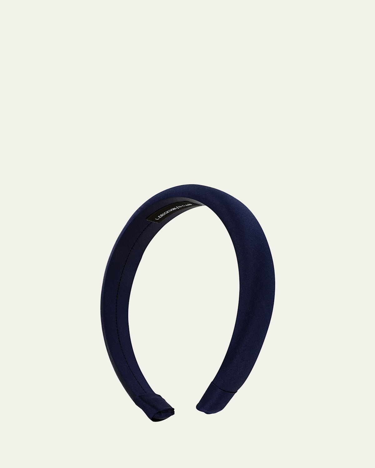 L. Erickson Usa Silk Charmeuse Padded Headband In Navy