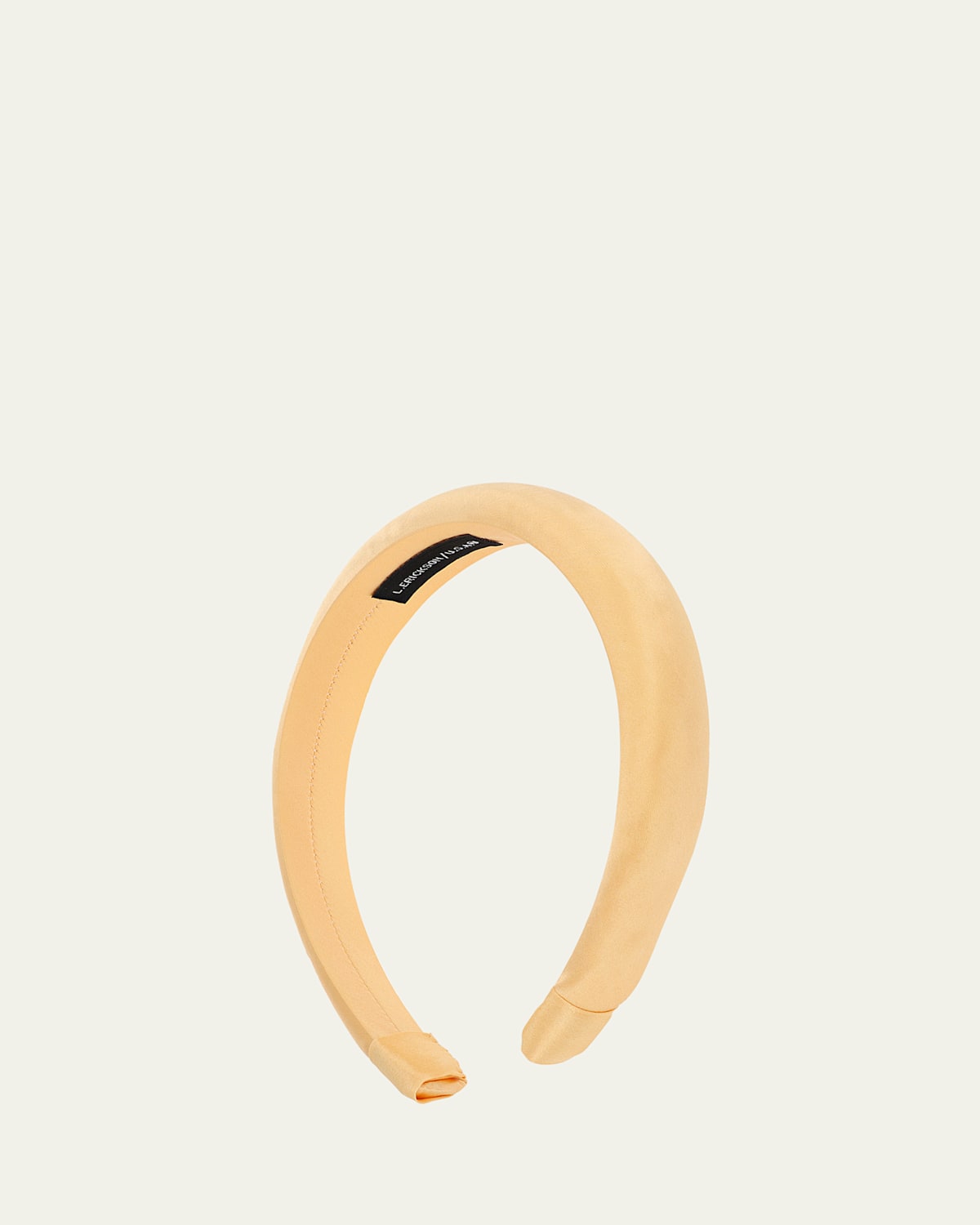 L. Erickson Usa Silk Charmeuse Padded Headband In Lazy Peach