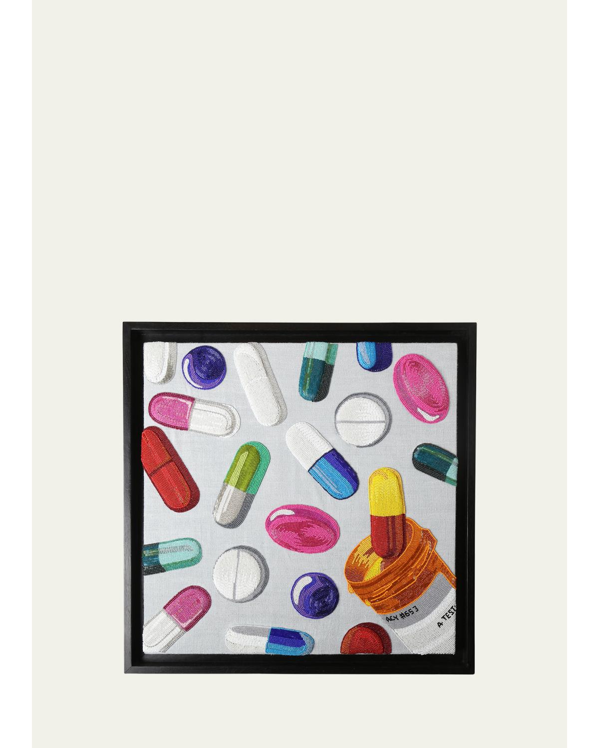 Happy Pills Beaded Wall Art