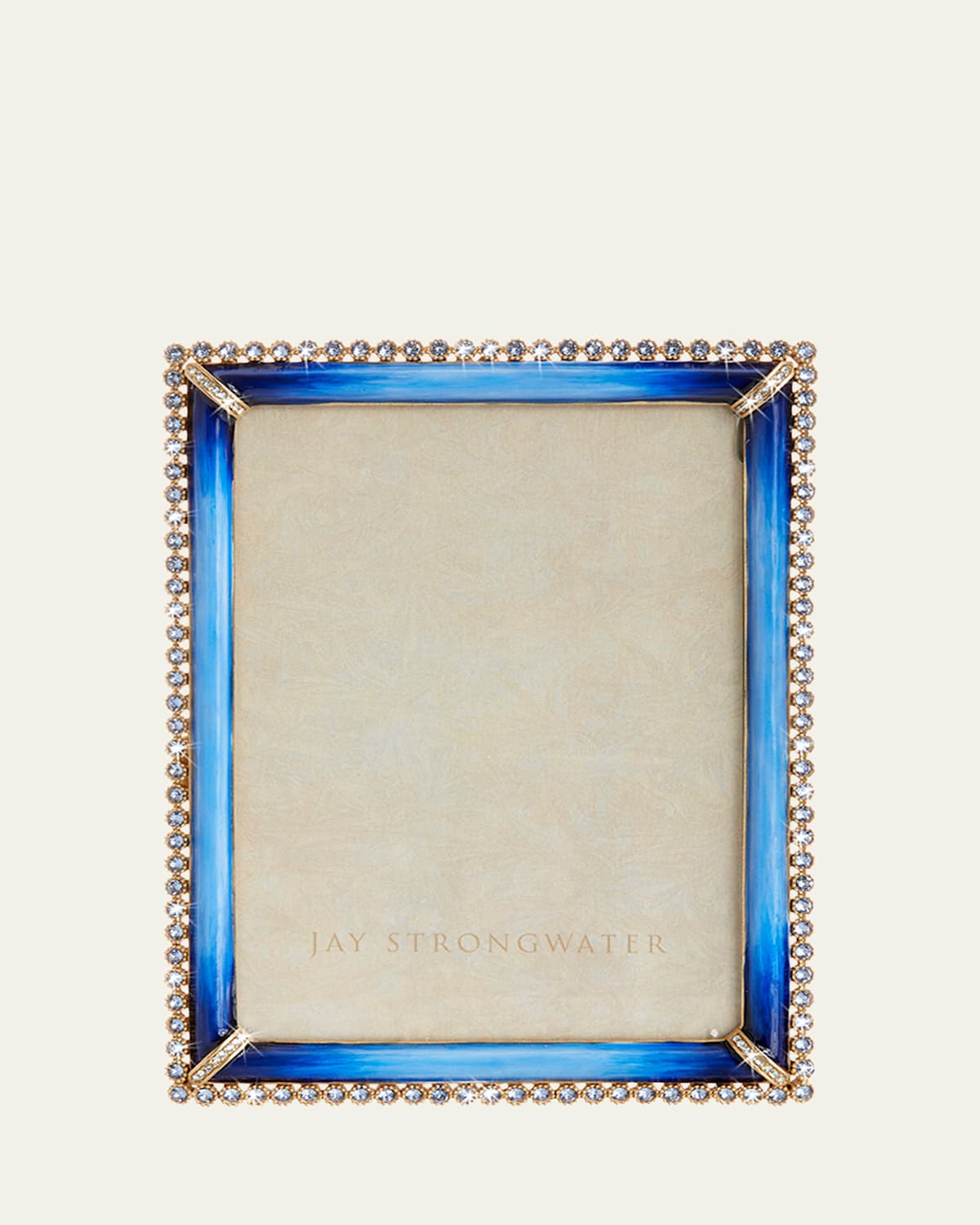 Jay Strongwater Lucas Stone Edge Picture Frame In Blue