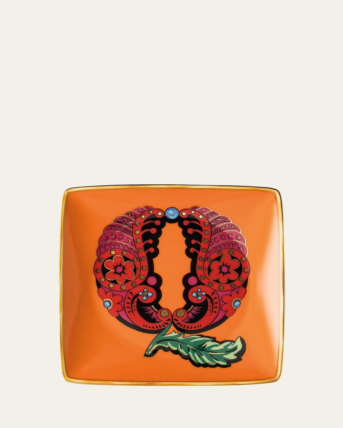 Versace Holiday Alphabet Canape Dish In Q