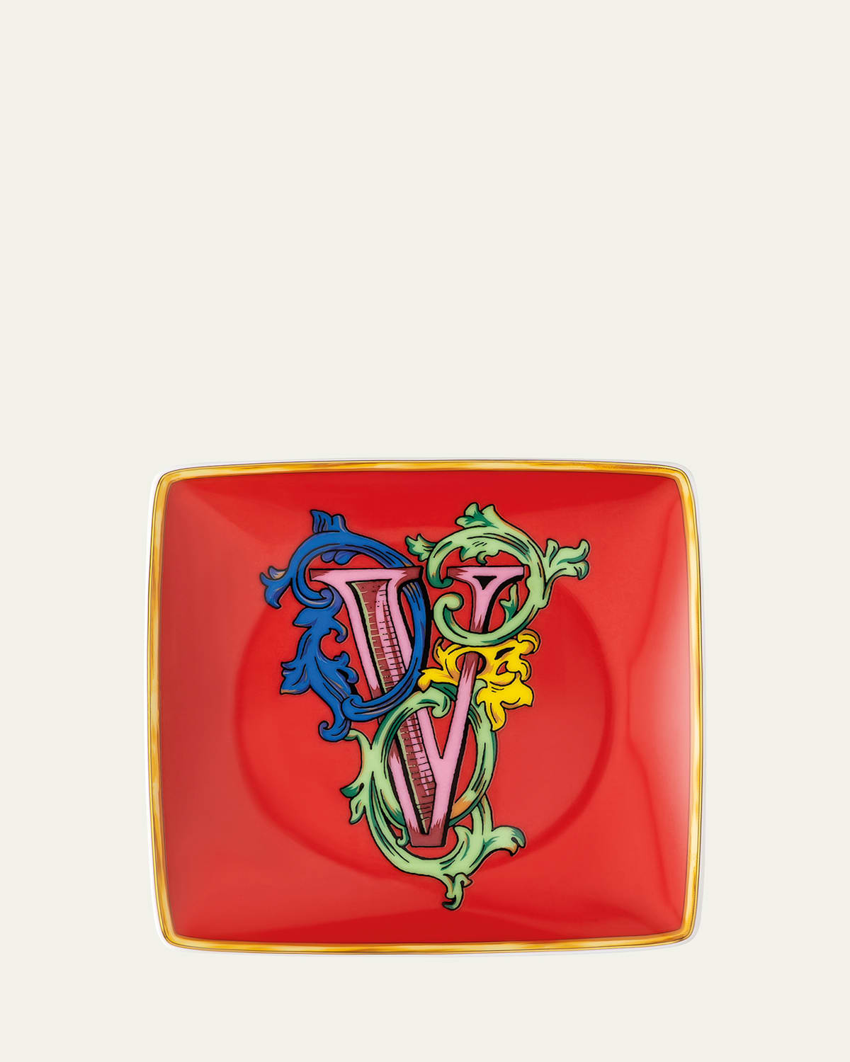 Versace Holiday Alphabet Canape Dish In V