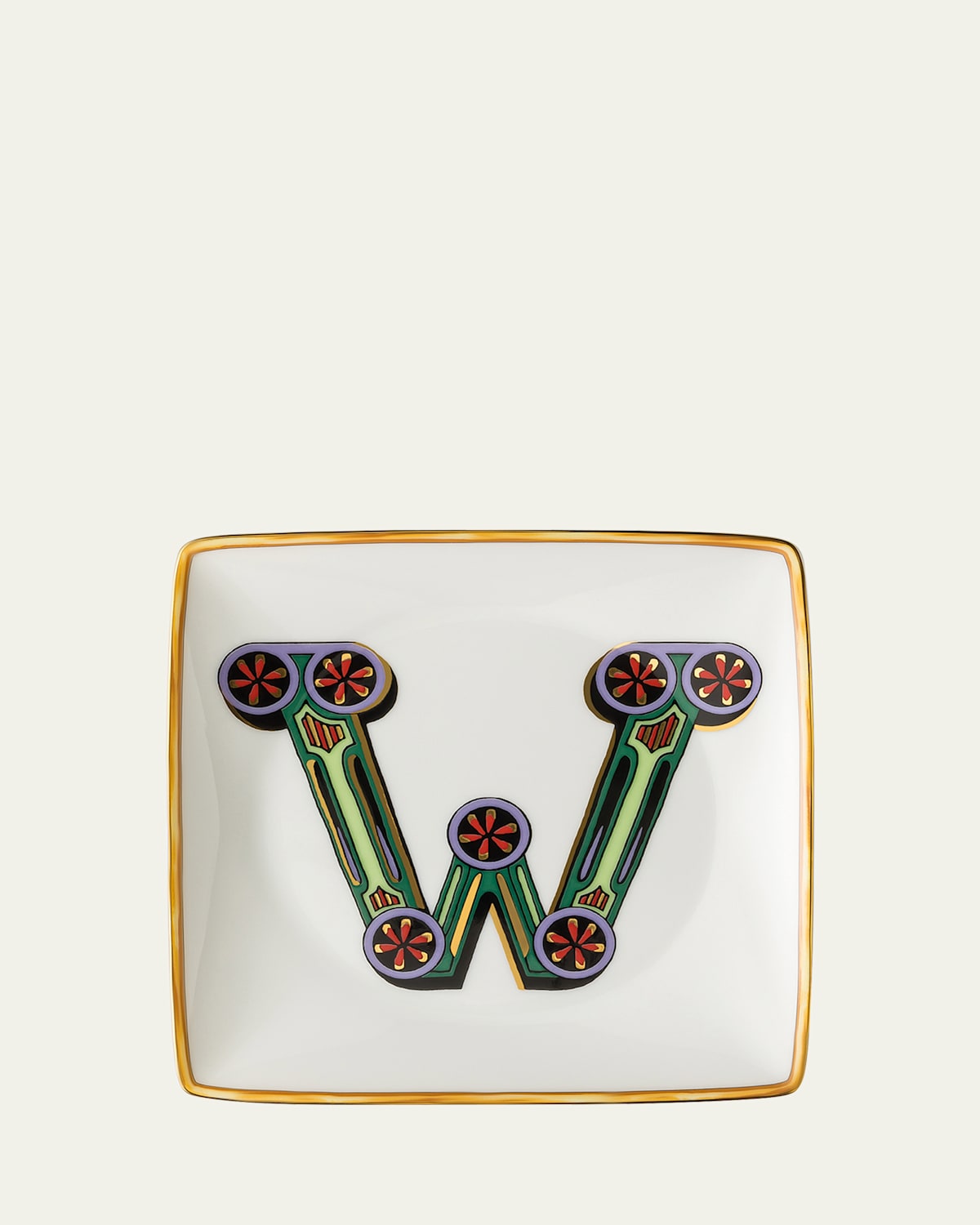 Versace Holiday Alphabet Canape Dish In W