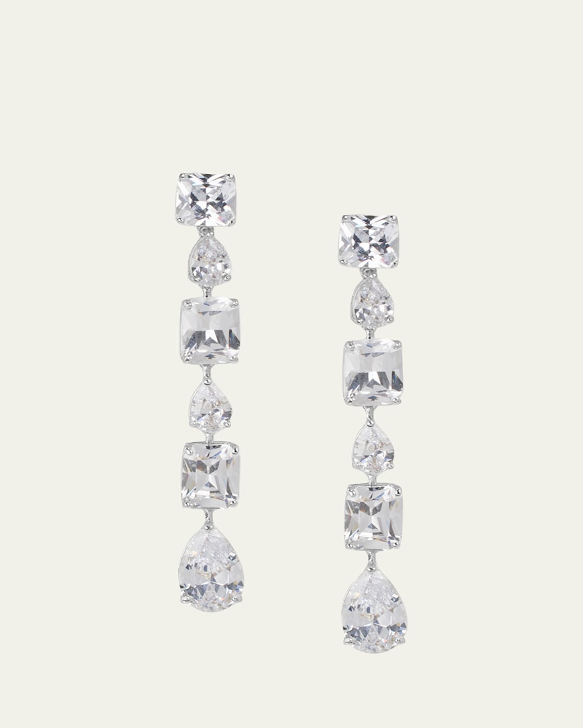 Golconda by Kenneth Jay Lane Multi-Shape Cubic Zirconia Drop Earrings | Thumbnail 4 Golconda by Kenneth Jay Lane Multi-Shape Cubic Zirconia Drop Earrings | Thumbnail 4