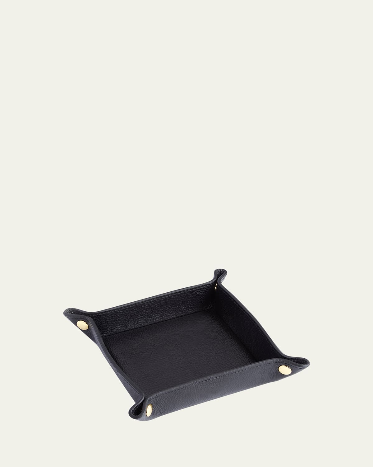 Royce New York Leather Catchall Tray In Black