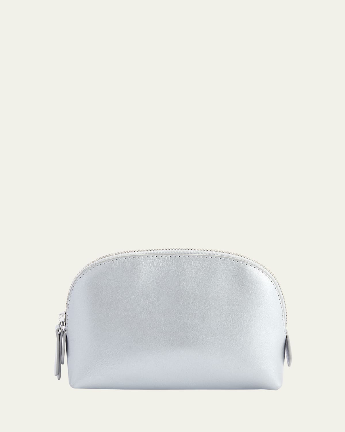 Monogrammed Compact Leather Cosmetic Bag