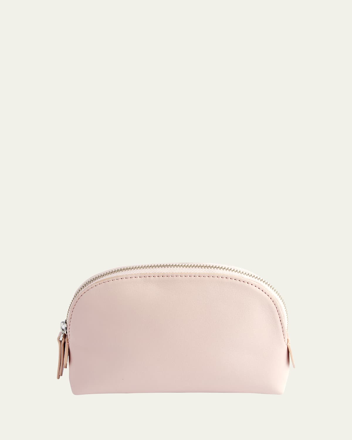 Monogrammed Compact Leather Cosmetic Bag
