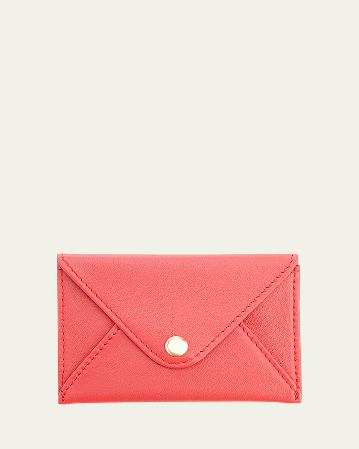 Royce New York Envelope Style Business Card Holder In Red- Silver Foil