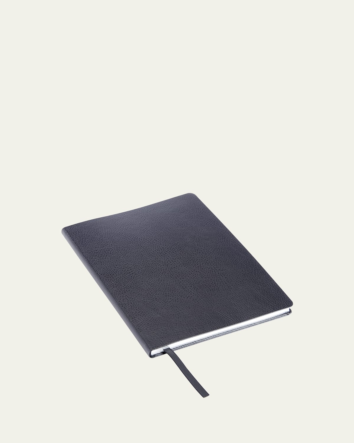 Royce New York Monogrammed Leather Bound Executive Notebook In Black