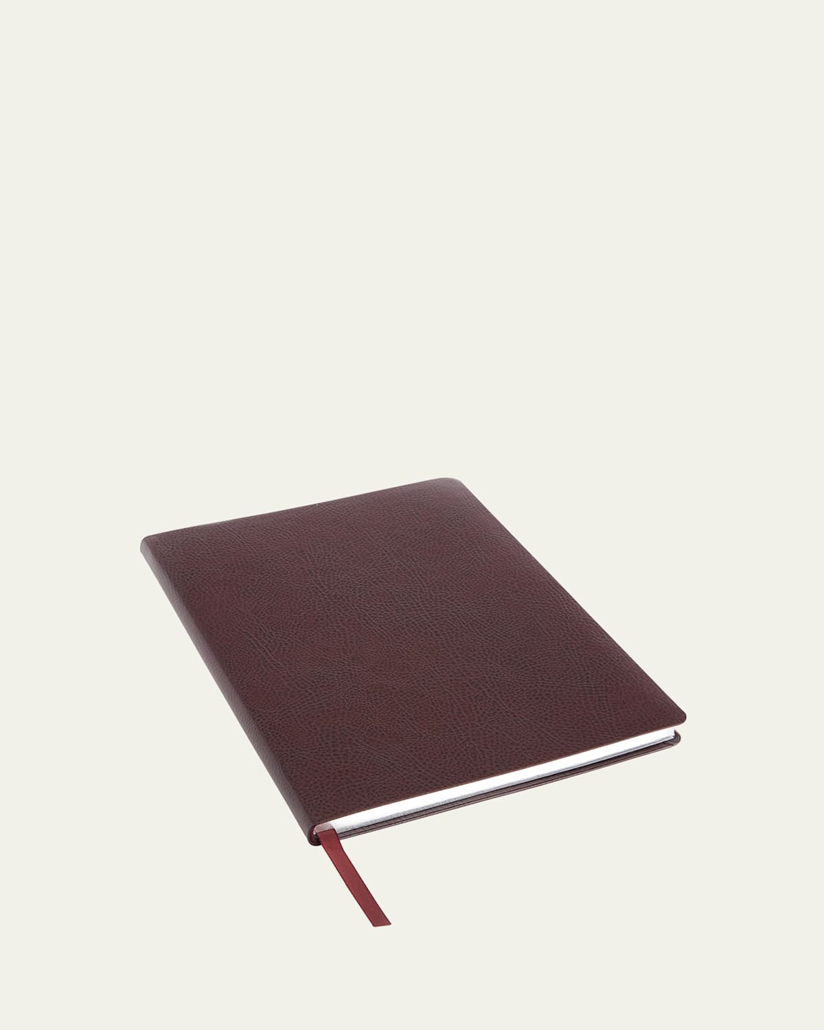 Royce New York Pebble Grain Contemporary Journal In Burgundy