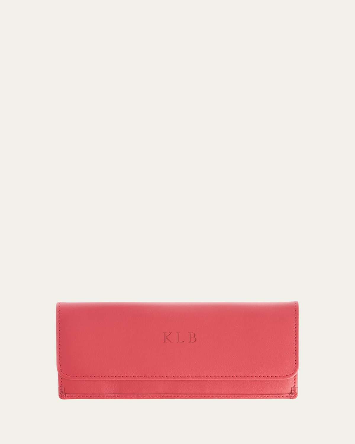 Monogrammed RFID Blocking Leather Clutch Wallet