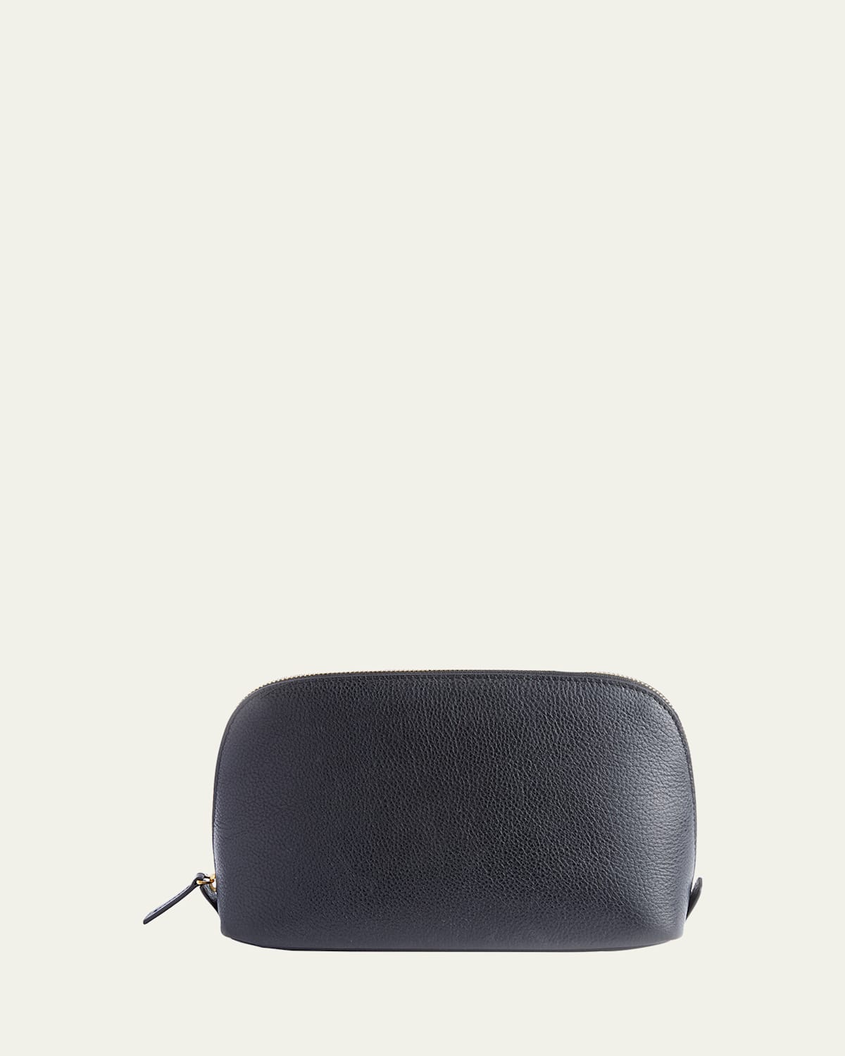 Monogrammed Large Leather Cosmetic Bag