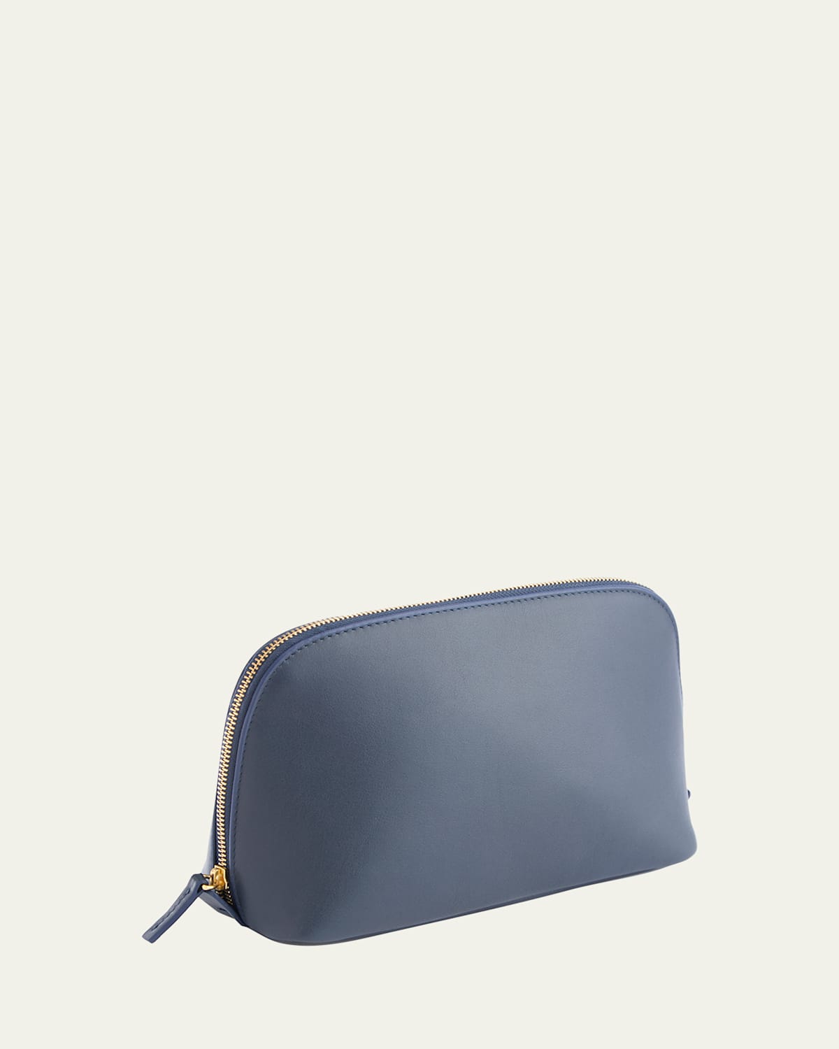 Monogrammed Large Leather Cosmetic Bag