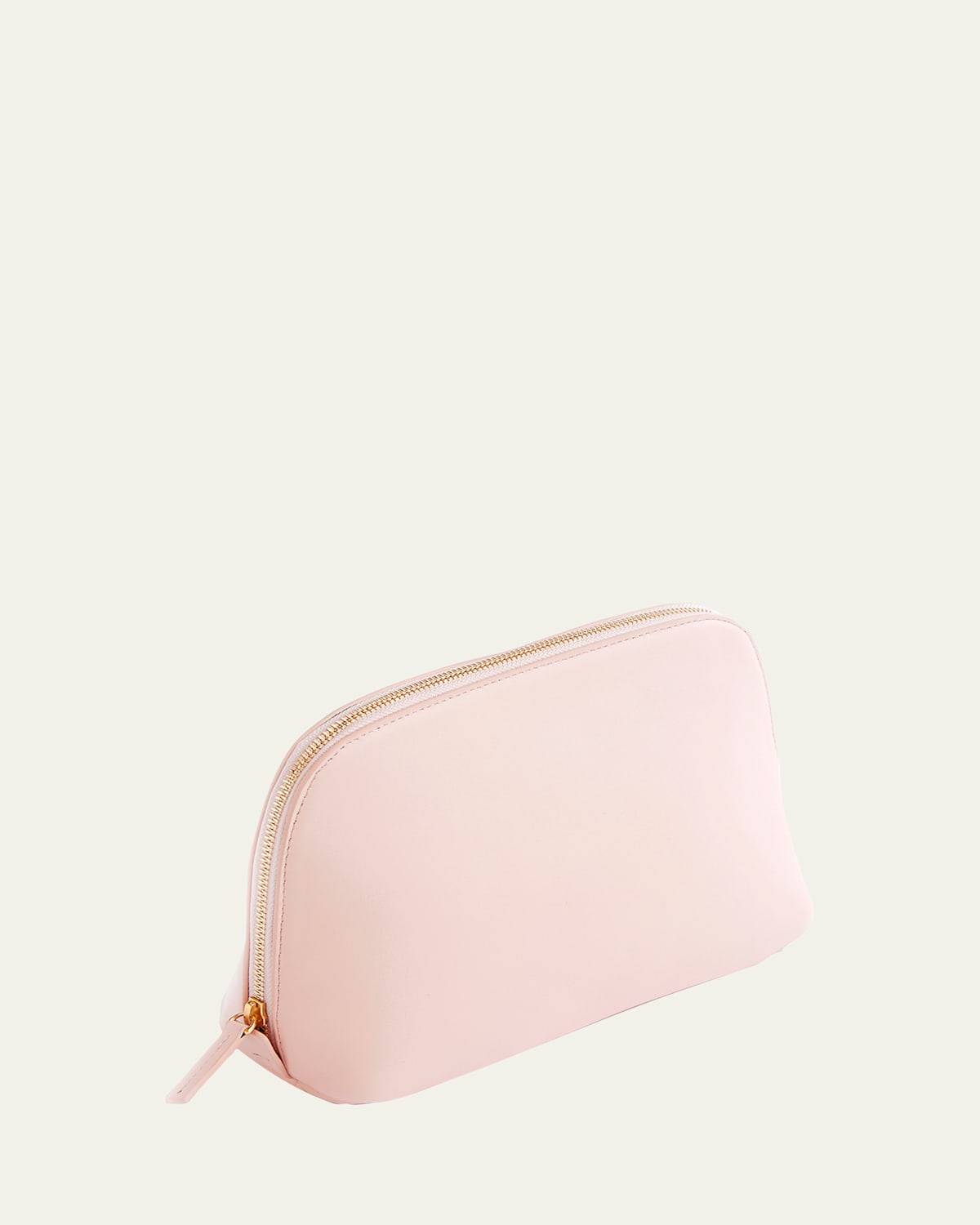 Monogrammed Large Leather Cosmetic Bag