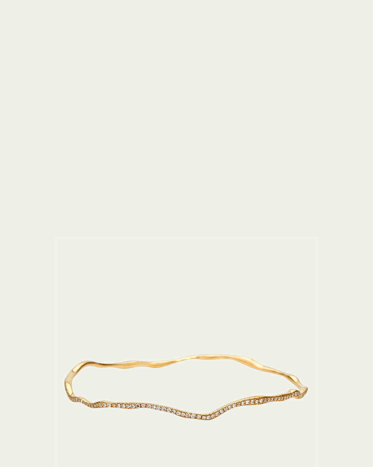 Ippolita Drizzle Thin Wavy Pave Diamond Gold Bangle
