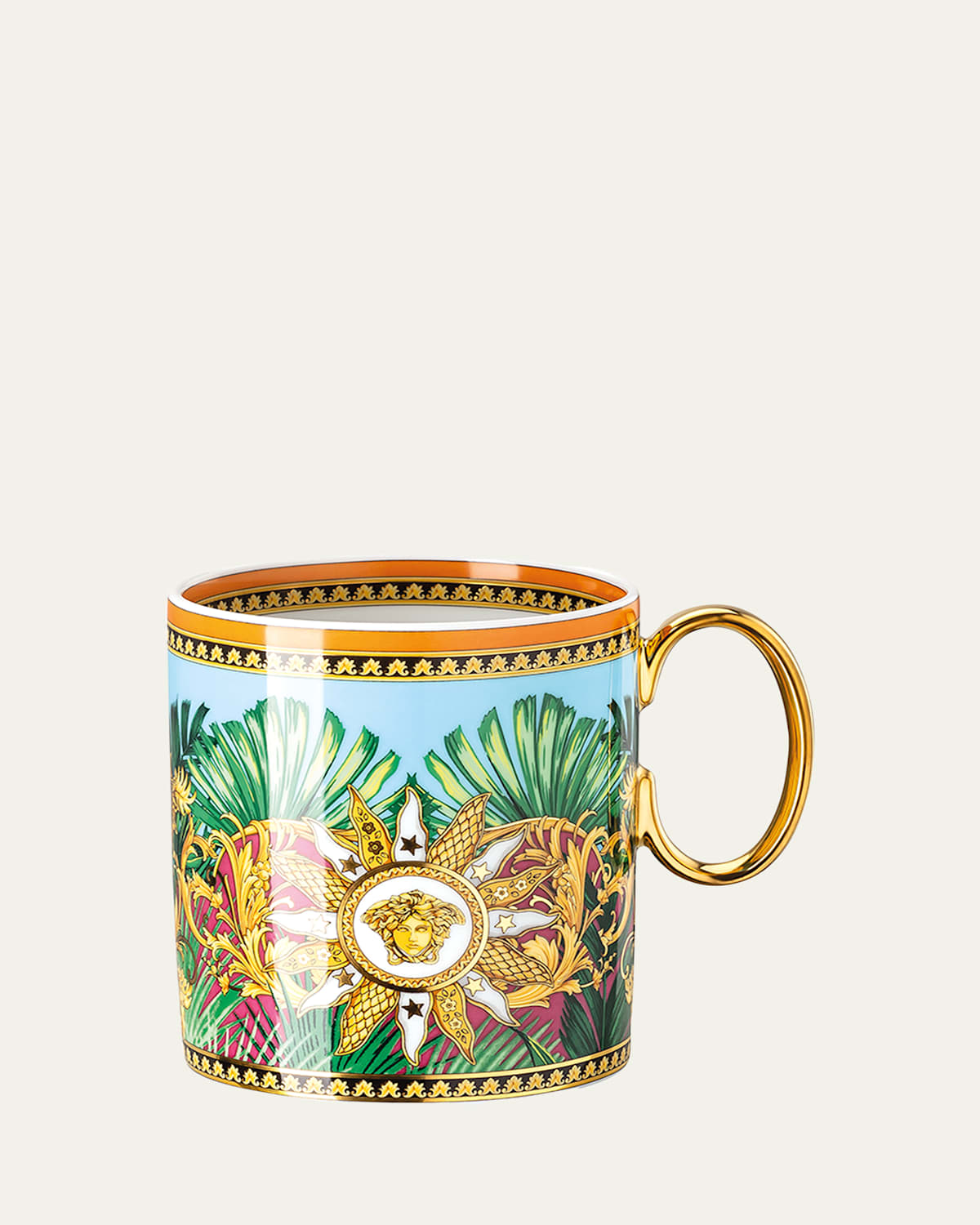 Versace Jungle Animalier Mug With Handle In Multi