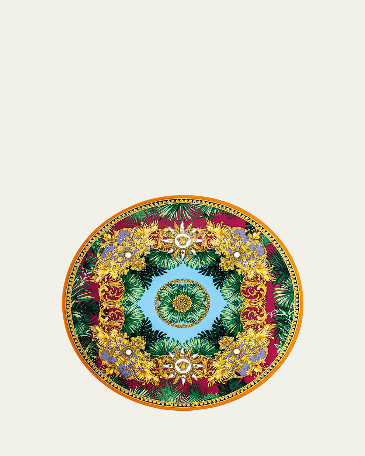 Versace Animalier Porcelain Service Plate In Multi