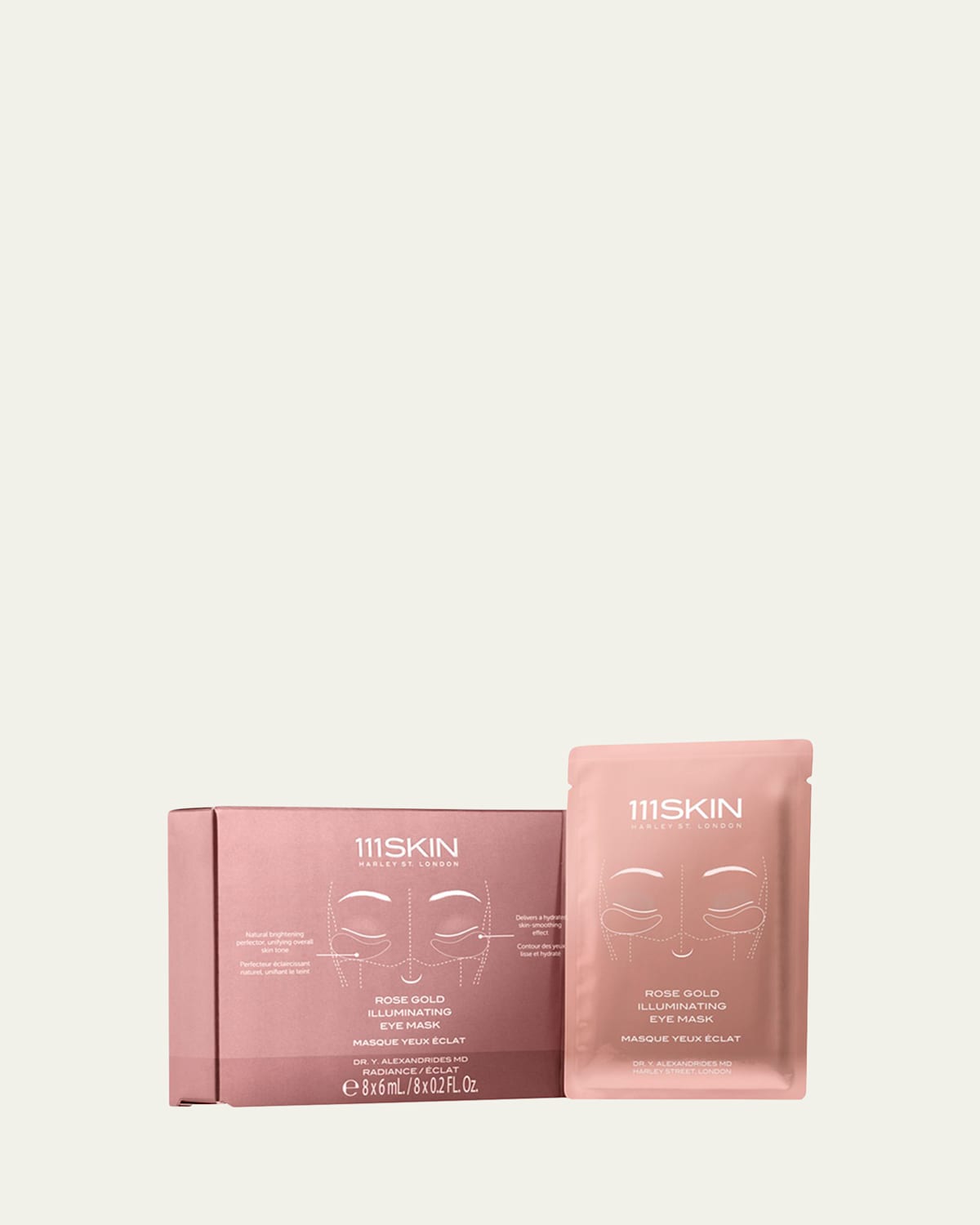 Rose Gold Illuminating Eye Mask Box, 8 Count
