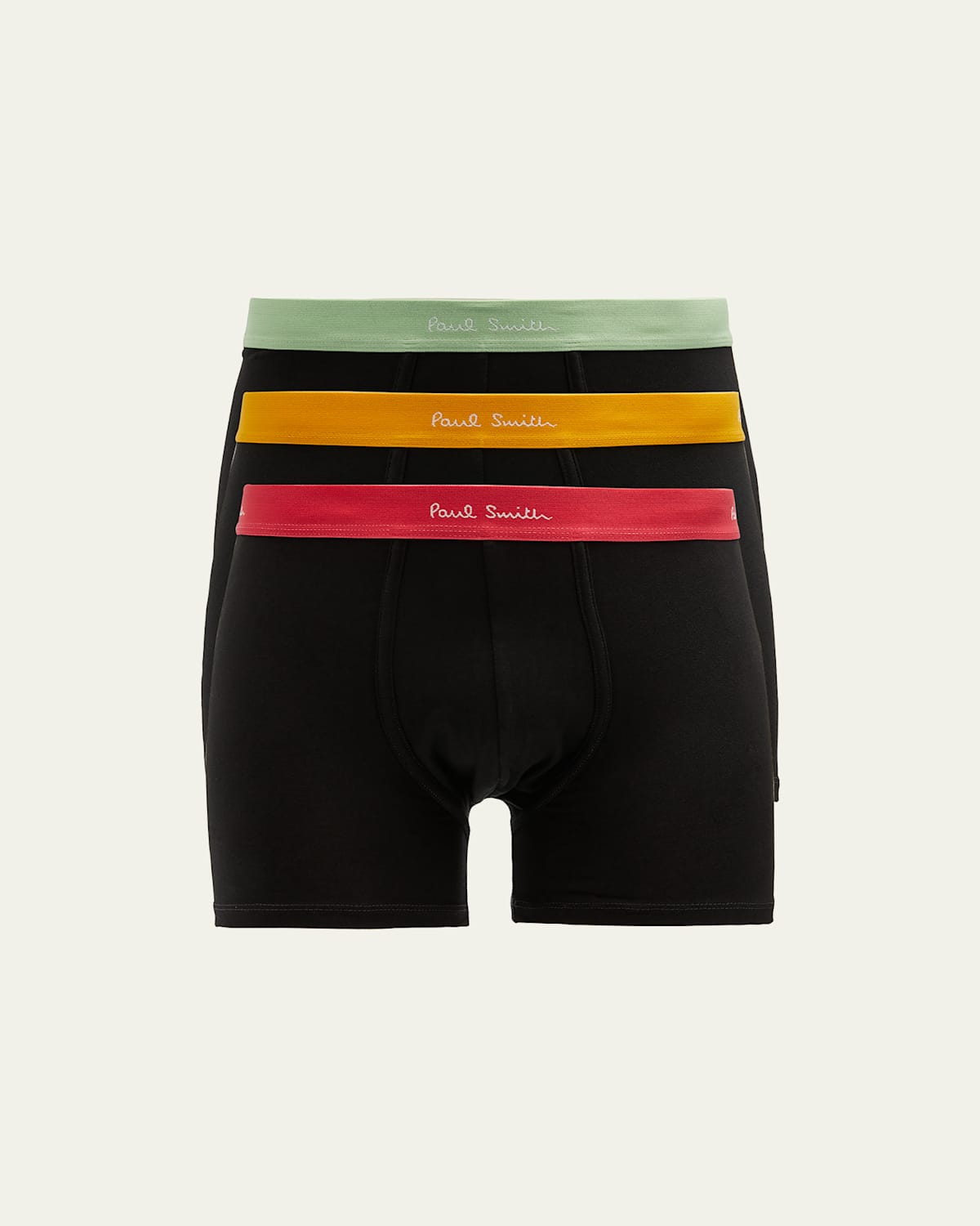 Paul Smith Pack Of Three Briefs With Elastic Waistband In Black