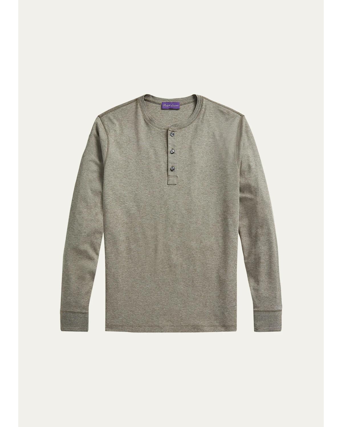 Men'S Long-Sleeve Henley Shirt