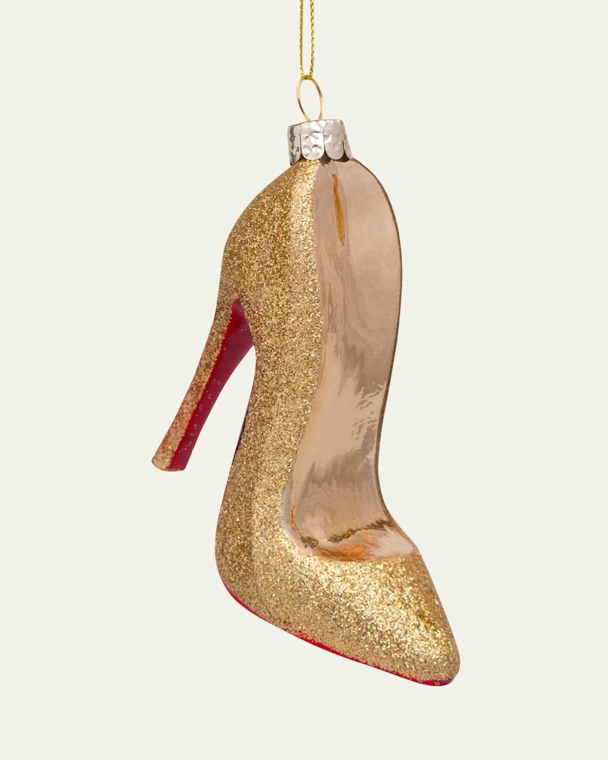 Vondels Gold High Heel Ornament In Brown