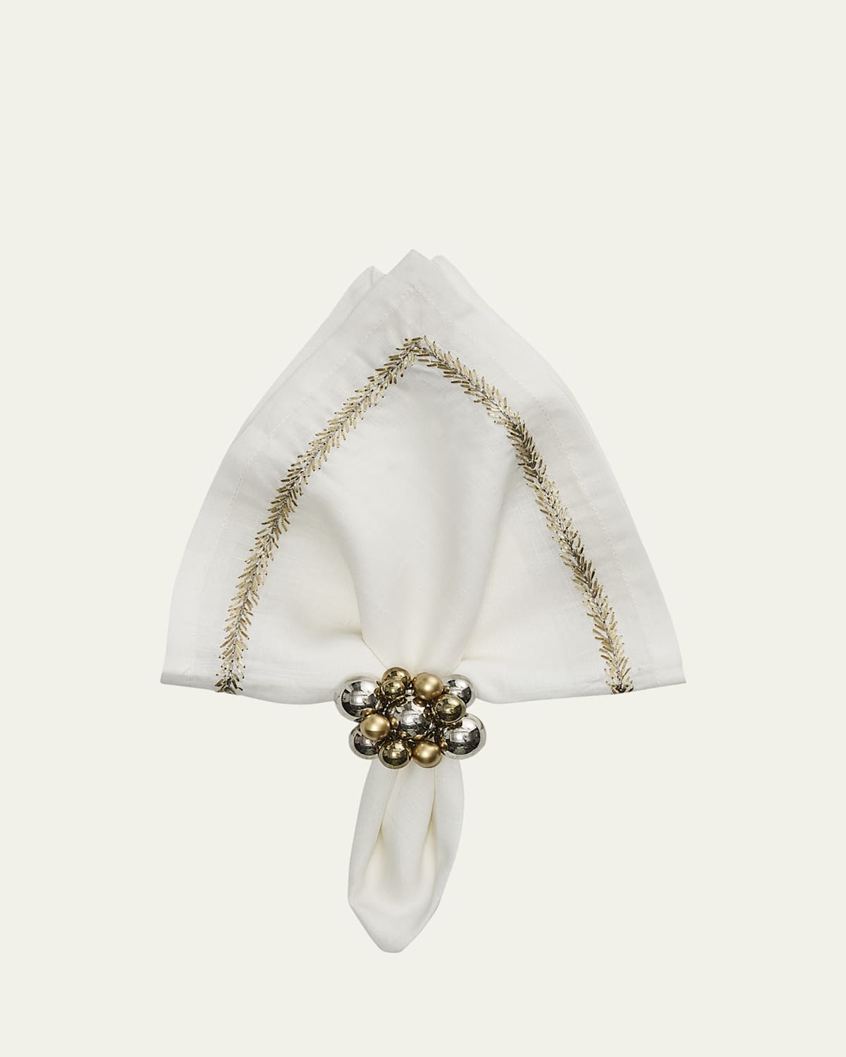 Kim Seybert Jardin Linen Napkin In White