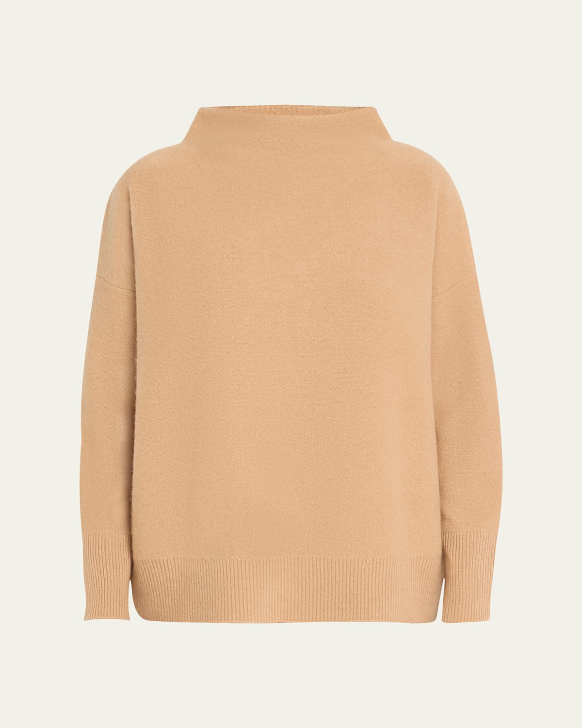 Vince Boiled Cashmere Turtleneck Pullover In Camel