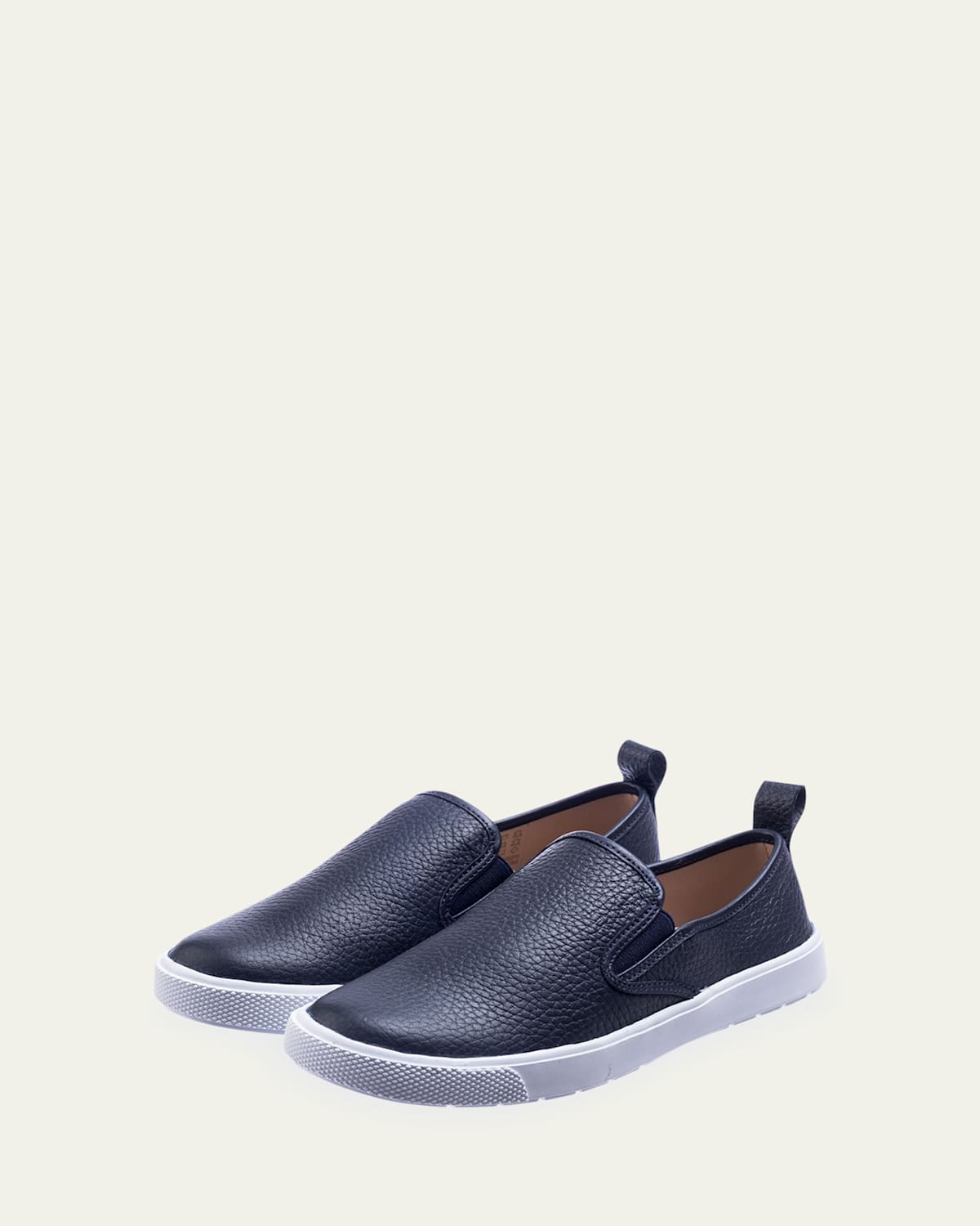 Elephantito Boy's Slip-on Leather Sneakers, Toddler/kids In Blue