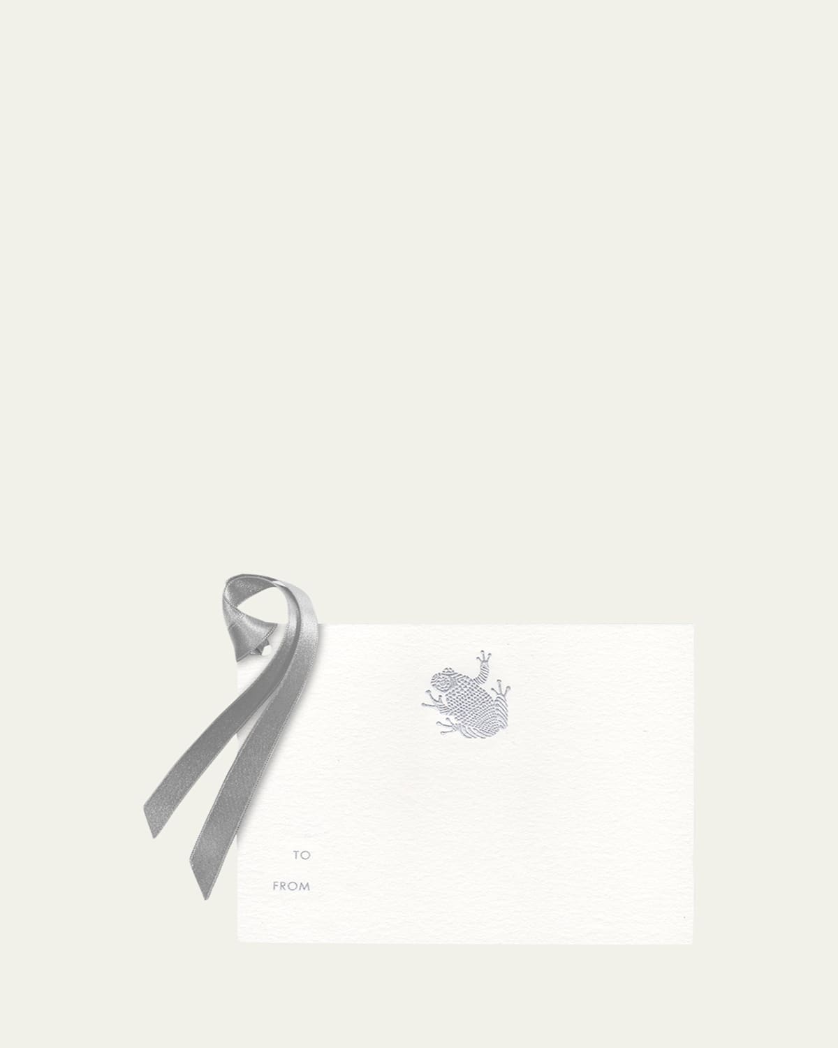 Bell'invito Silver Frog Gift Tags - Set Of 8 In White