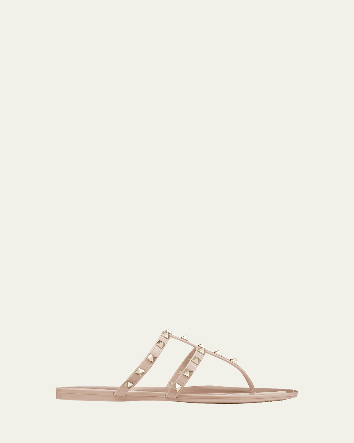 Rockstud T-Strap Flat Slide Sandals