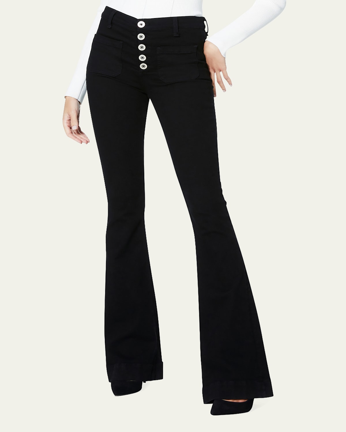 Ramy Brook Cindy High-rise Flare-leg Jeans In Dark Wash