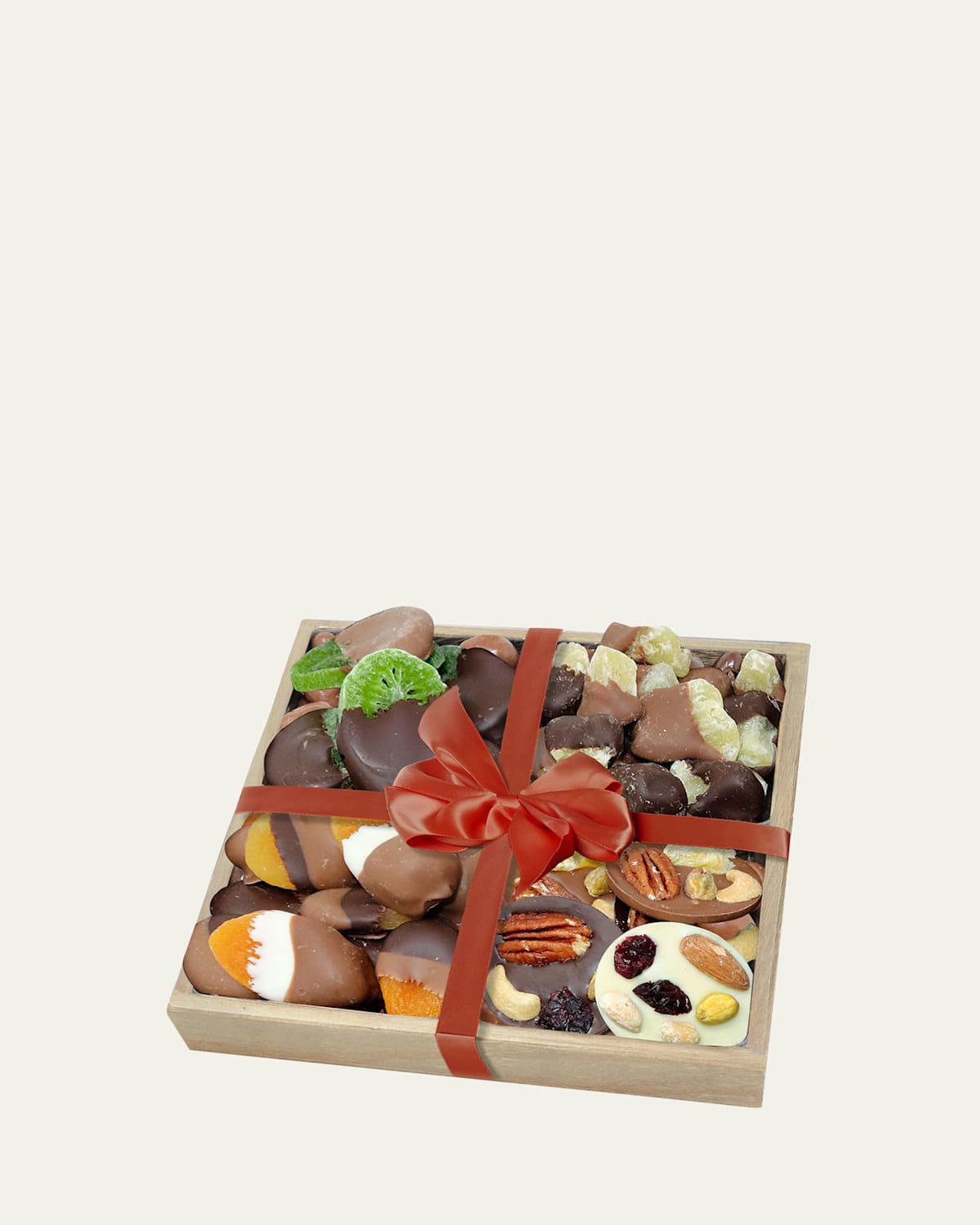 Chocolate Covered Company Premium Belgian Chocolate Dipped Fruit and Mendiant Gift Tray