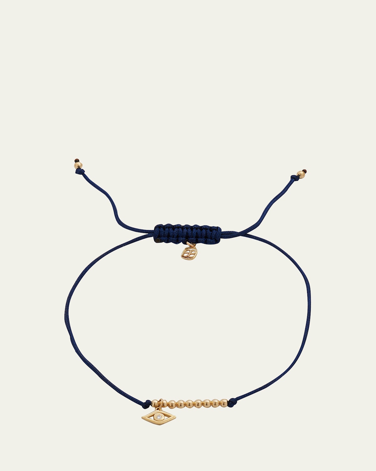 Diamond Evil Eye Pull-Cord Bracelet