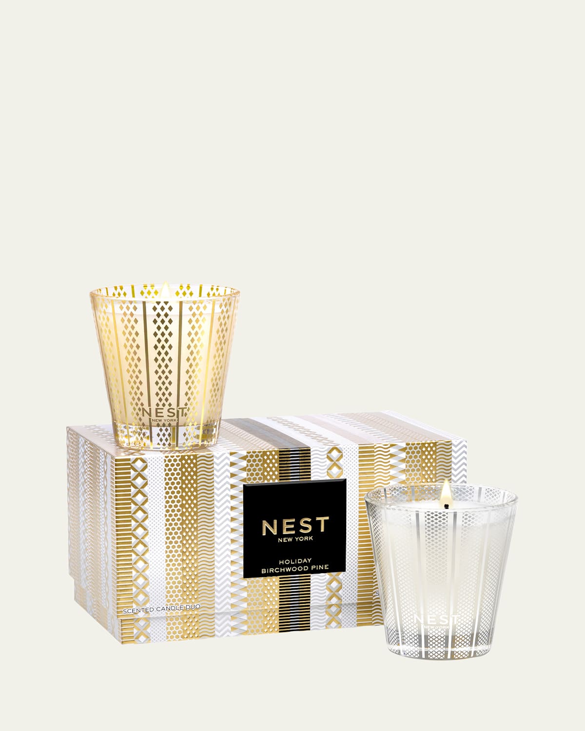 NEST New York Holiday & Birchwood Pine Classic Candle Duo
