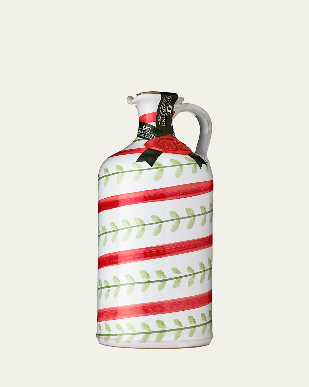 Olive Oil in Hand-Painted Ceramic Vessel