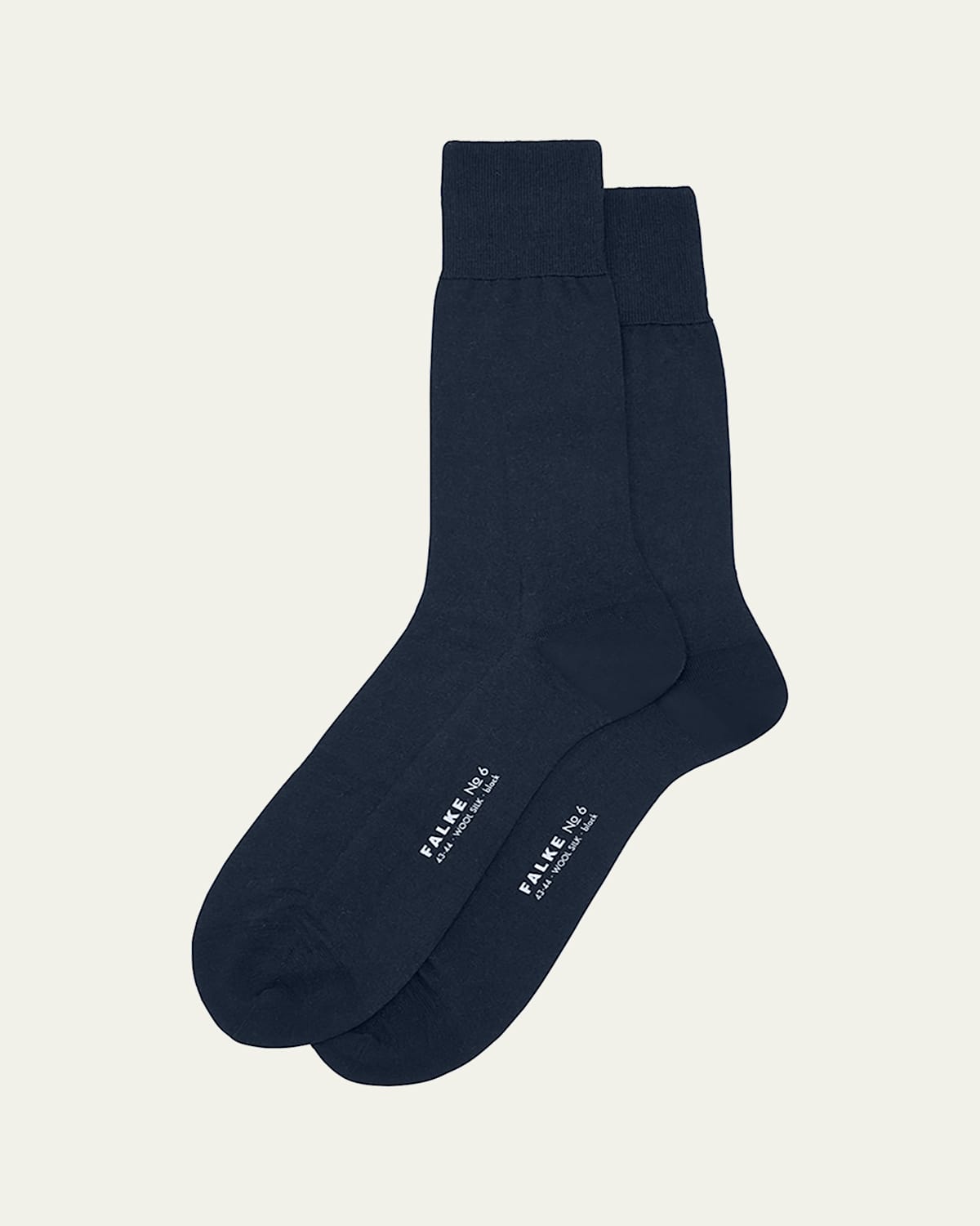Falke Men's No. 6 Merino-silk Dress Socks In Dark Navy