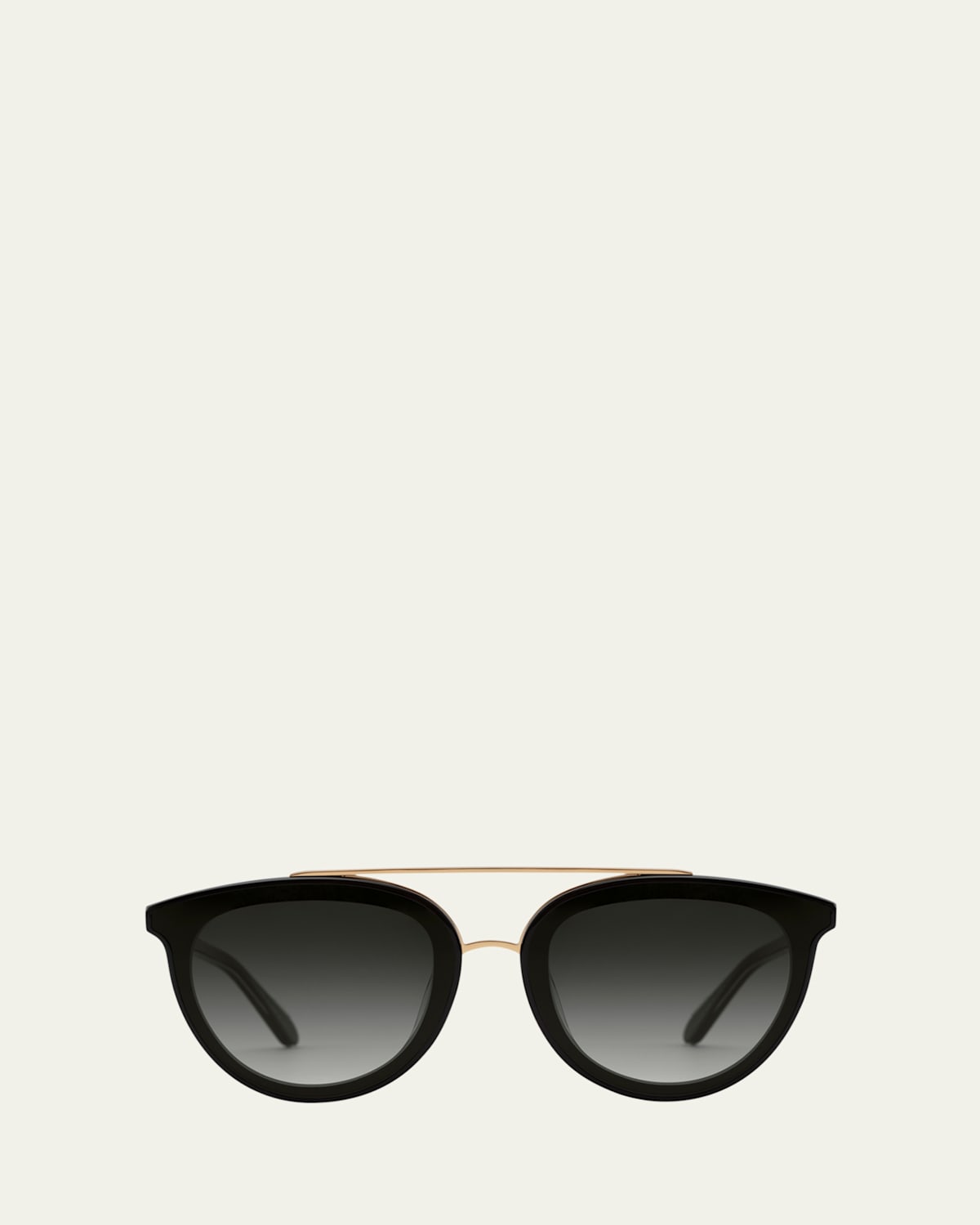 Clio Round Acetate Sunglasses, Black