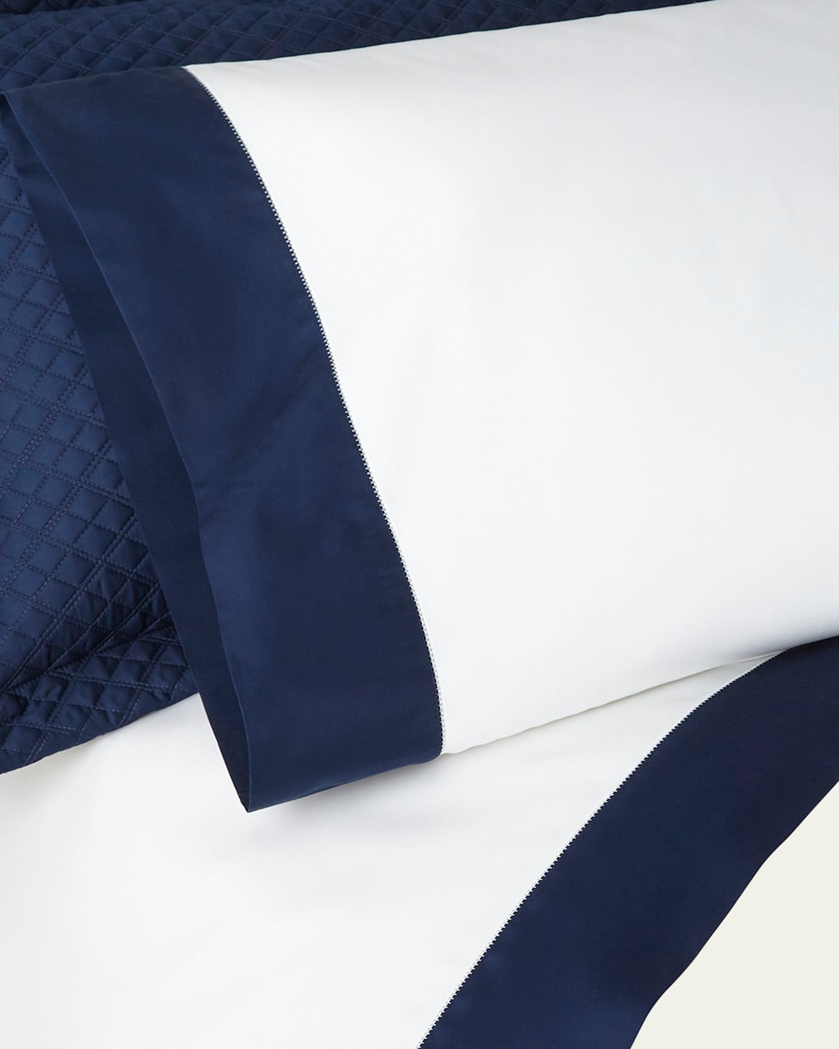Organic Sateen Border Pillowcase, STANDARD CASE