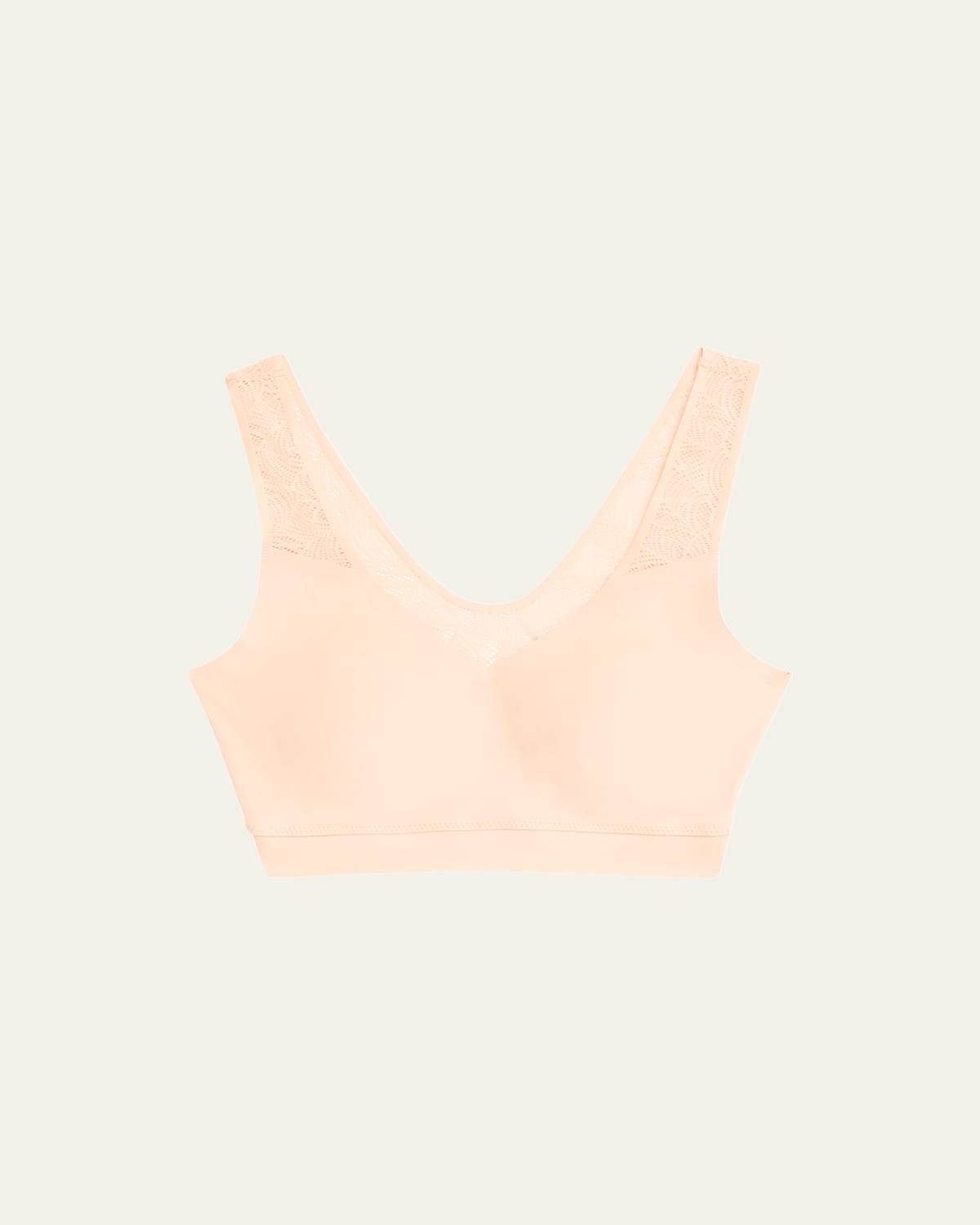 Soft Stretch Padded Lace-Back Bralette