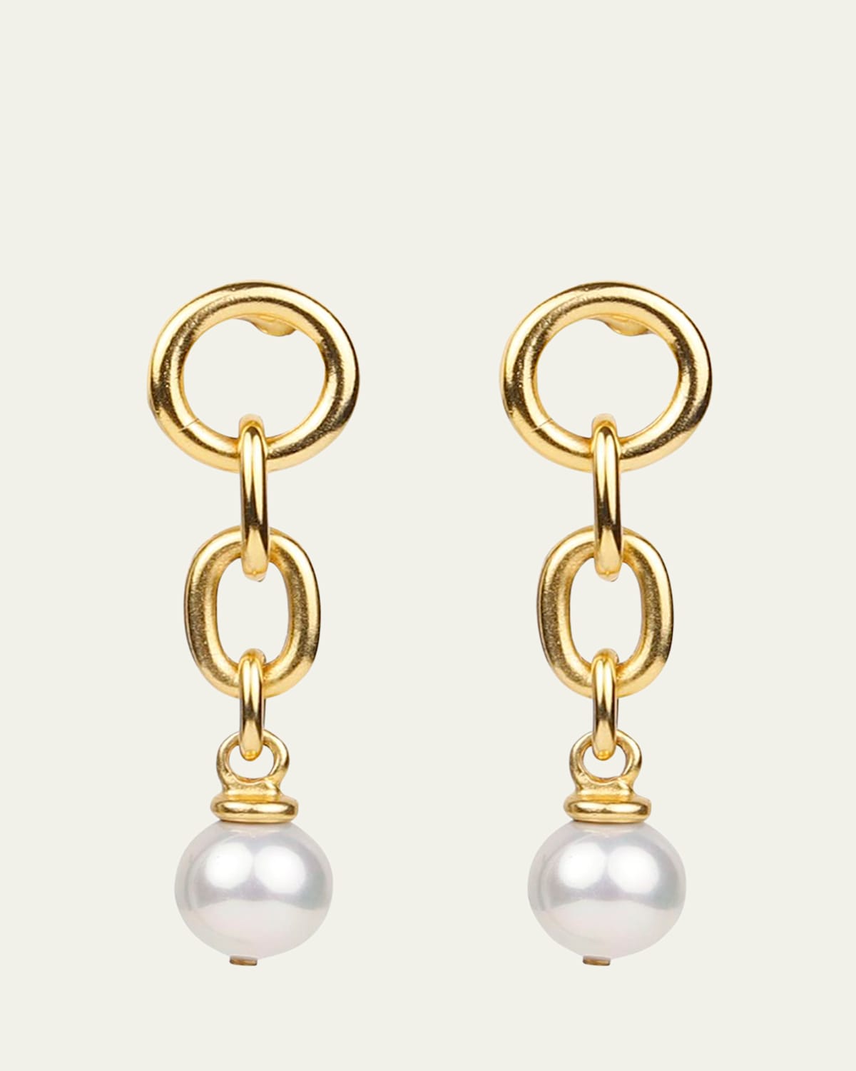 Ben-Amun Pearly Drop Link Earrings | Thumbnail 4