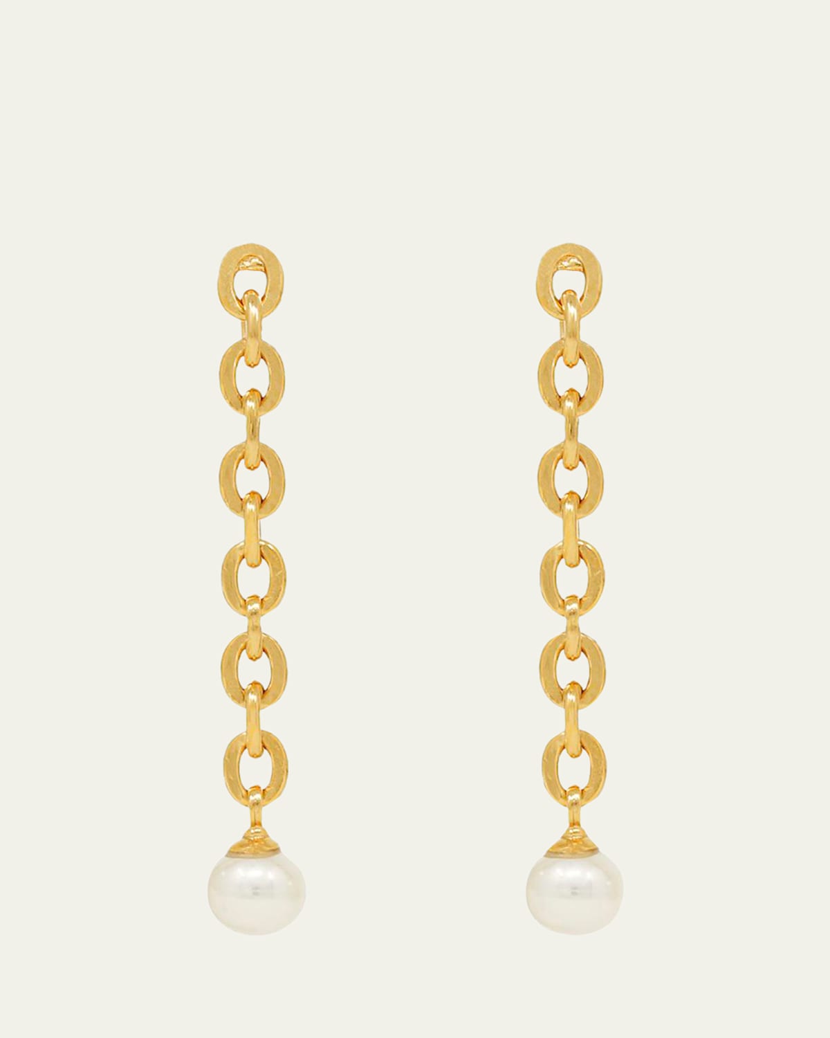 Ben-Amun Pearly Chain-Link Earrings | Thumbnail 3