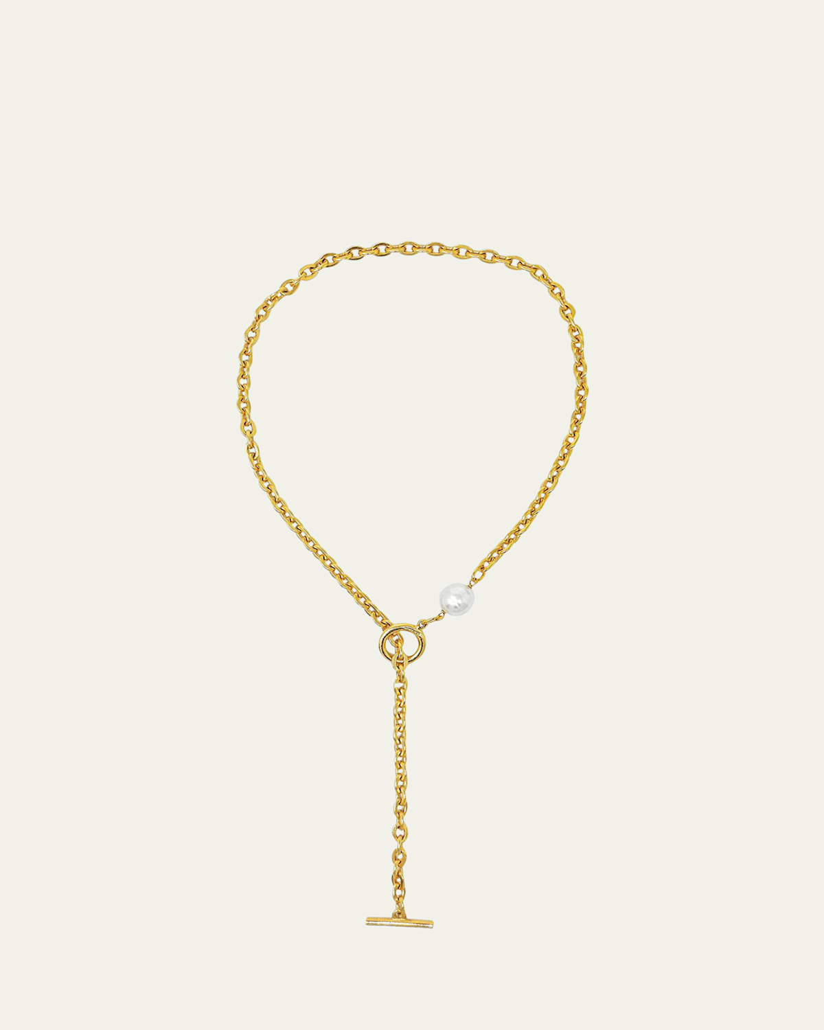 Ben-Amun Chain Necklace with Pearly Glass | Thumbnail 4 Ben-Amun Chain Necklace with Pearly Glass | Thumbnail 4